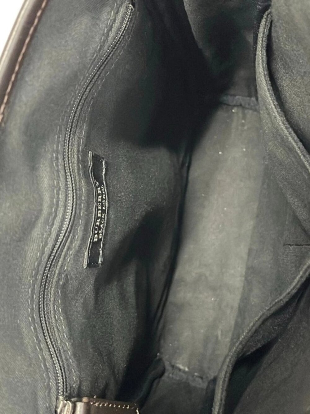 Burberry Black Label D1142-100-28 Dark Brown Navy Dark Green Nylon Leather - Picture 8 of 12